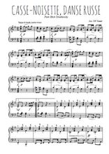 Téléchargez l'arrangement pour piano de la partition de Casse-noisette, Danse russe en PDF